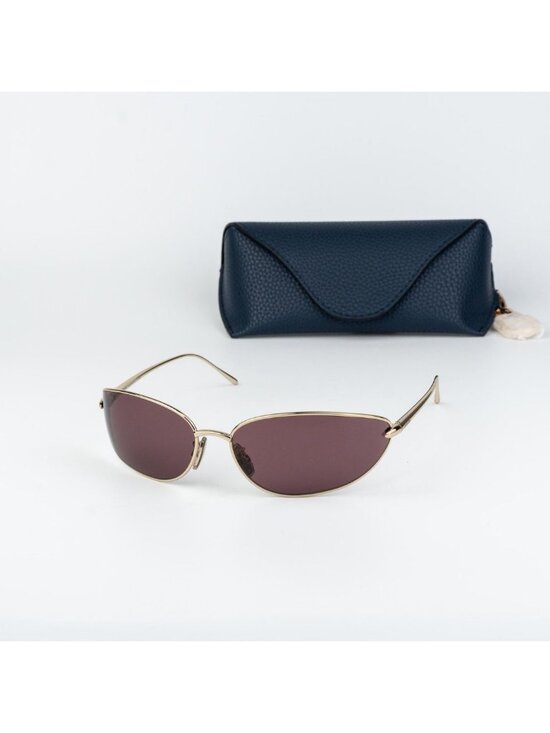 Loewe Women Sunglasses Gold Purple Wraparound LW40164U 32U NEW AUTHENTIC